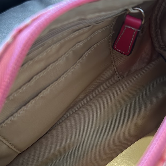 Magenta cylinder Nine West mini purse with purse charm - Picture 5 of 9